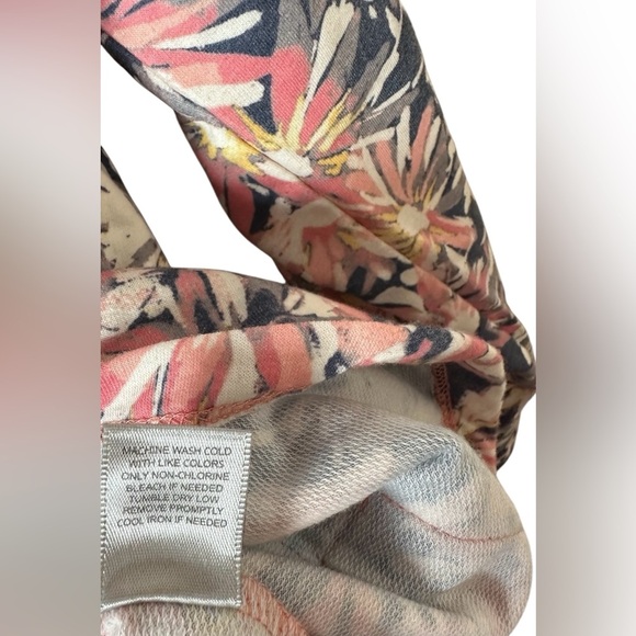 Christopher & Banks Floral Hoodie Pullover Sweatshirt Size Large - Picture 6 of 8